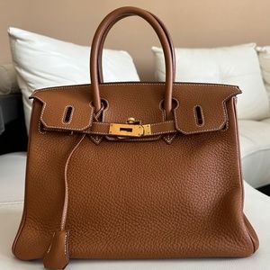 Hermes Birkin 30 gold clemence